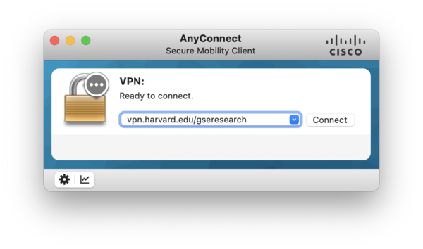 A screenshot of a Harvard VPN login screen.