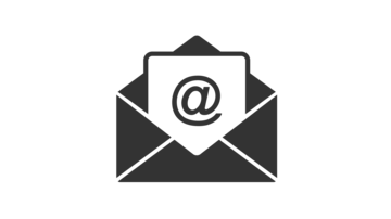 Envelope icon with @ symbol