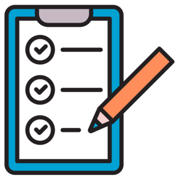 clipboard with checklist and pencil